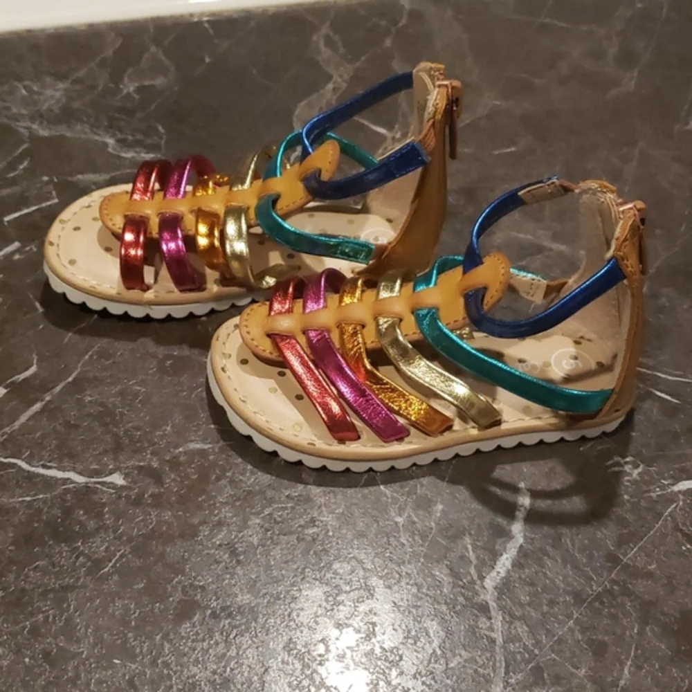 Little.‎ girl size 5  Rainbow gladiator sandal